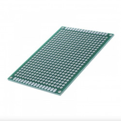 Placa Fenólica Perforada Y Ruteada Con Mascara Antisoldante 40x60mm