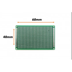Placa Fenólica Perforada Y Ruteada Con Mascara Antisoldante 40x60mm