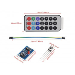Kit Control Remoto Infrarojo Con Receptor Incluye Batería Y Cables Dupont