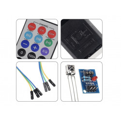 Kit Control Remoto Infrarojo Con Receptor Incluye Batería Y Cables Dupont