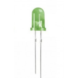 Led Difuso Verde 3mm Tipo Redondo