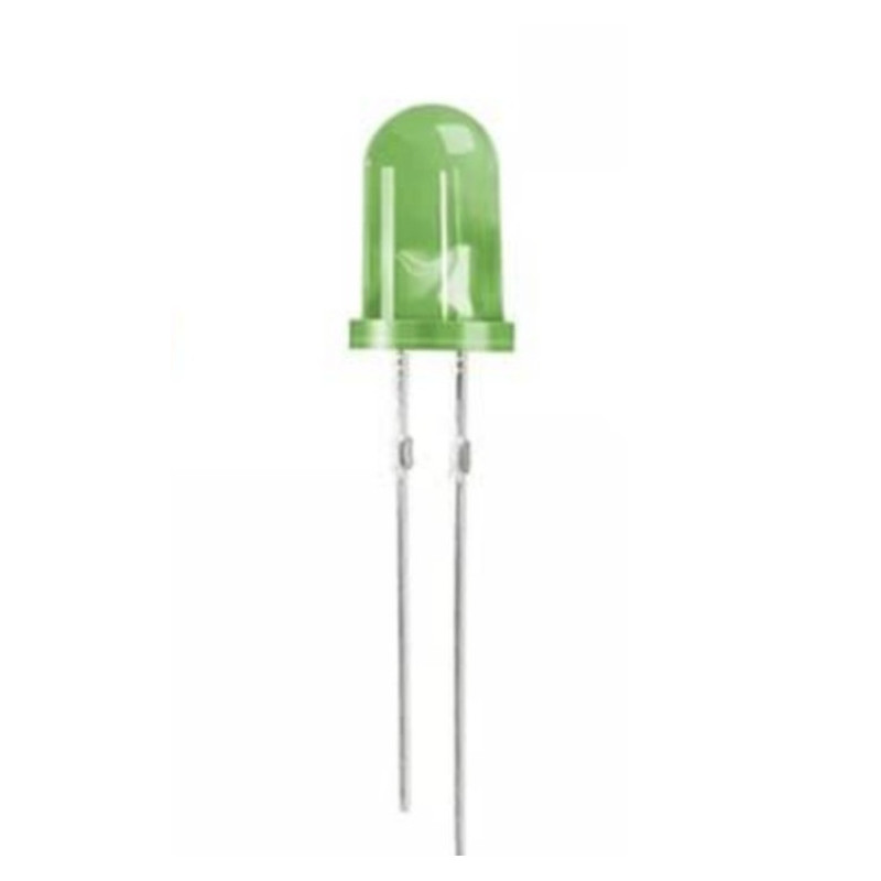 Led Difuso Verde 3mm Tipo Redondo
