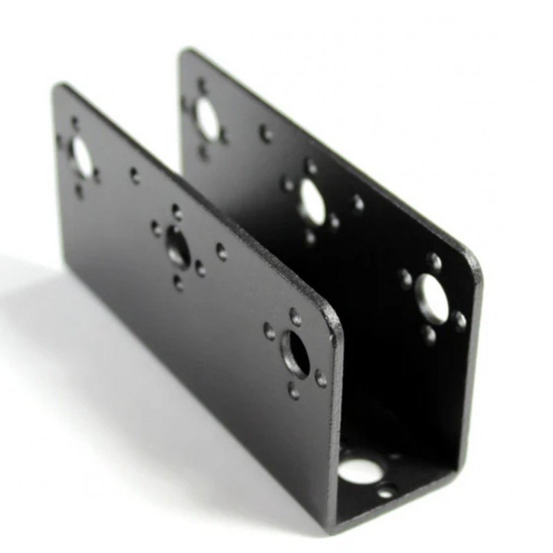 Bracket De Aluminio Para Servomotor (Tamaño Standart) Tipo "U Ancho Para Cintura De Humanoide"