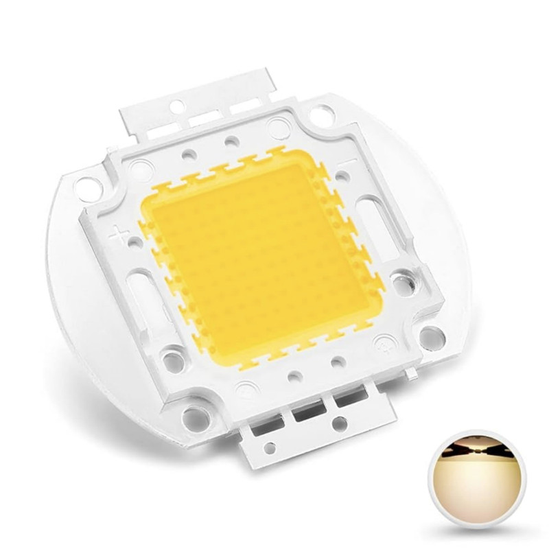 Led De Potencia COB Blanco Cálido 100W