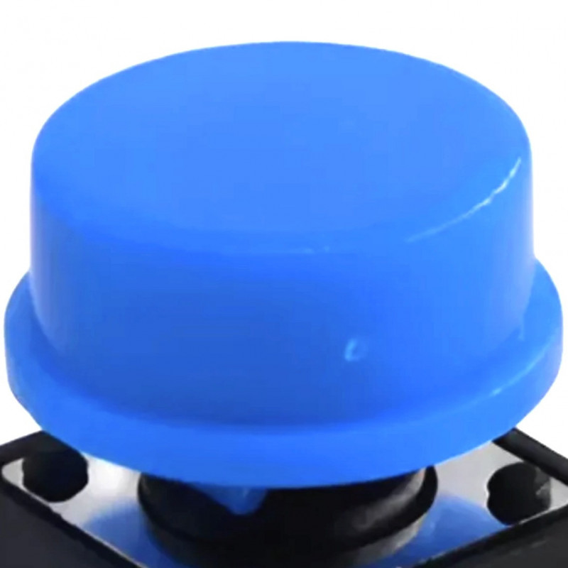 Botón Redondo Azul 6x6x7.3mm Para Push Button Cabeza Cuadrada