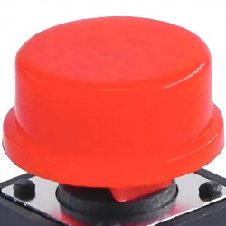 Botón Redondo Rojo 6x6x7.3mm Para Push Button Cabeza Cuadrada