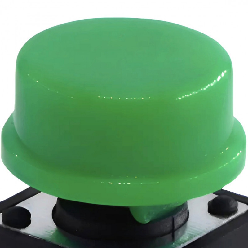 Botón Redondo Verde 6x6x7.3mm Para Push Button Cabeza Cuadrada