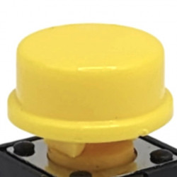 Botón Redondo Amarillo 6x6x7.3mm Para Push Button Cabeza Cuadrada