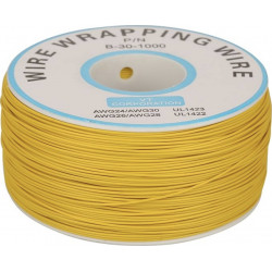 Carrete De Alambre (1 Hilo) Color Amarillo 30 AWG 230 Mts.