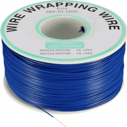 Carrete De Alambre (1 Hilo) Color Azul 30 AWG 230 Mts.