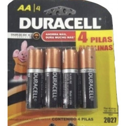 Pila Duracell AA Alcalina Zing-Carbon (Paquete De 4 Pzs)
