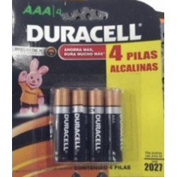 Pila Duracell AAA Alcalina Zing-Carbon (Paquete De 4 Pzs)