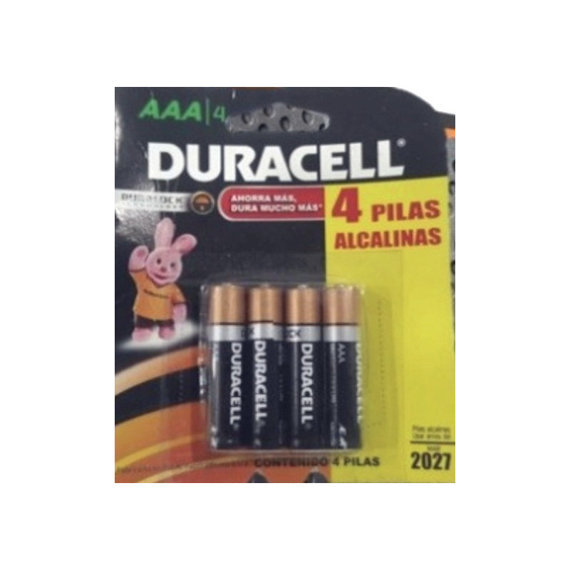 Pila Duracell AAA Alcalina Zing-Carbon (Paquete De 4 Pzs)