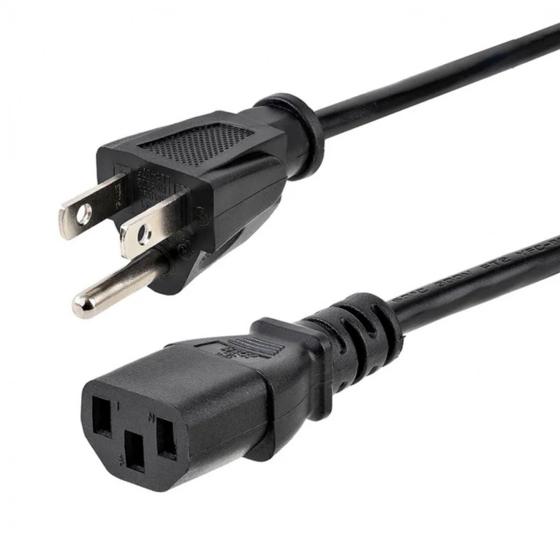Cable  Tomacorriente Monofásico Con Conector C13  Y Tierra Física ( 1.10 mts )