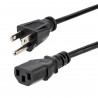Cable  Tomacorriente Monofásico Con Conector C13  Y Tierra Física ( 1.10 mts )