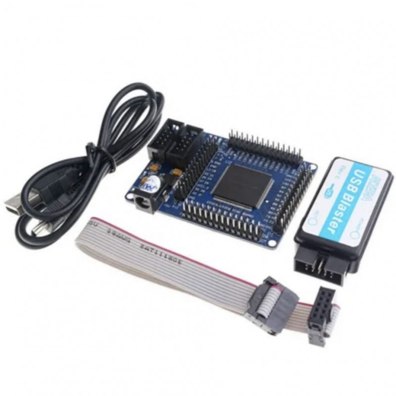 Fpga Altera Cyclone II Ep2c5t144 + Programador Mini Usb Blaster Jtag Con Cable
