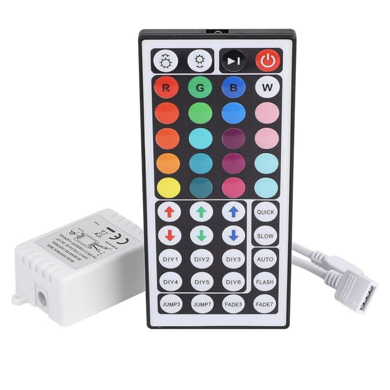 Control Remoto Infrarrojo De 44 Teclas Para Tiras De Leds RGB 5050 12V (NO INCLUYE PILA)