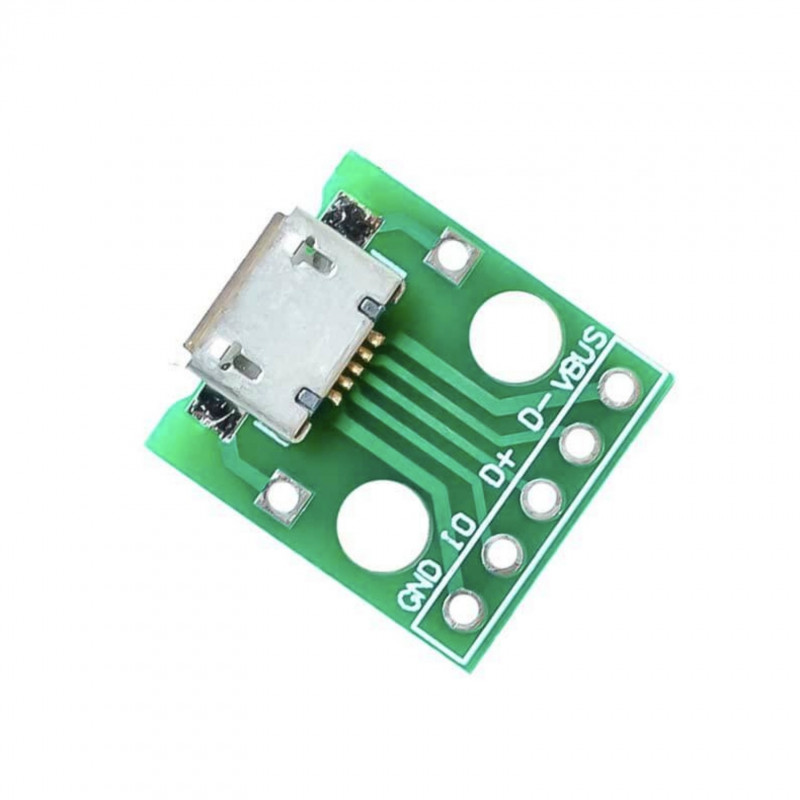 Adaptador Micro Usb Tipo B Hembra DIP 2.54mm 5pin