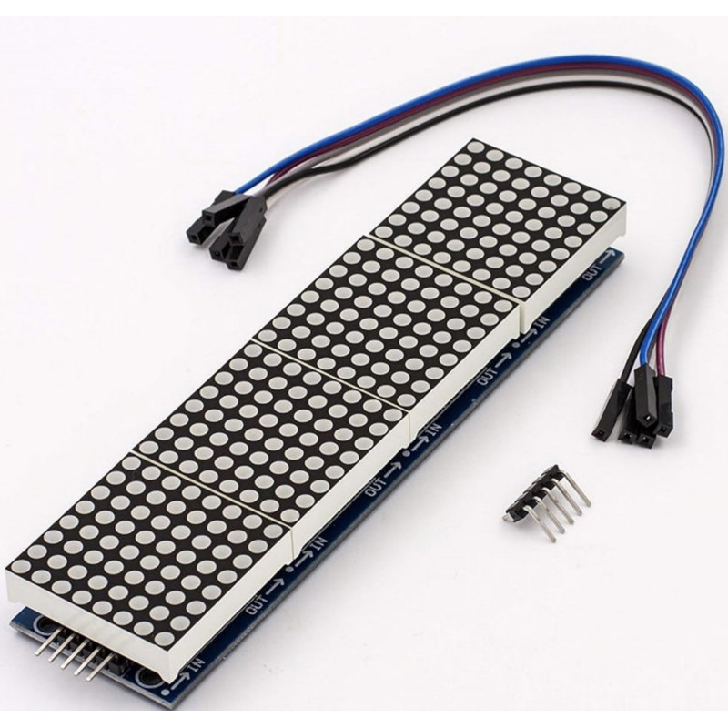 Letrero De Matriz De Leds Azules 8x32 Con Controlador Max7219
