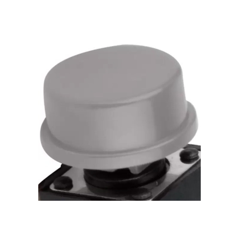 Botón Redondo Gris 6x6x7.3mm Para Push Button Cabeza Cuadrada