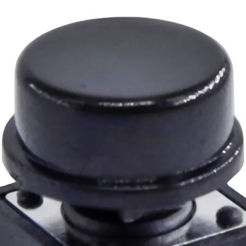 Botón Redondo Negro 6x6x7.3mm Para Push Button Cabeza Cuadrada
