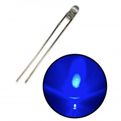 Led Azul (Milky-White)  3mm Tipo Redondo