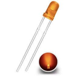 Led Difuso Anaranjado 3mm Tipo Redondo