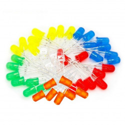 Kit De 100 LEDs Difusos Redondos  5mm