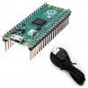 Raspberry Pi Pico Rp2040 con cable y pines soldados
