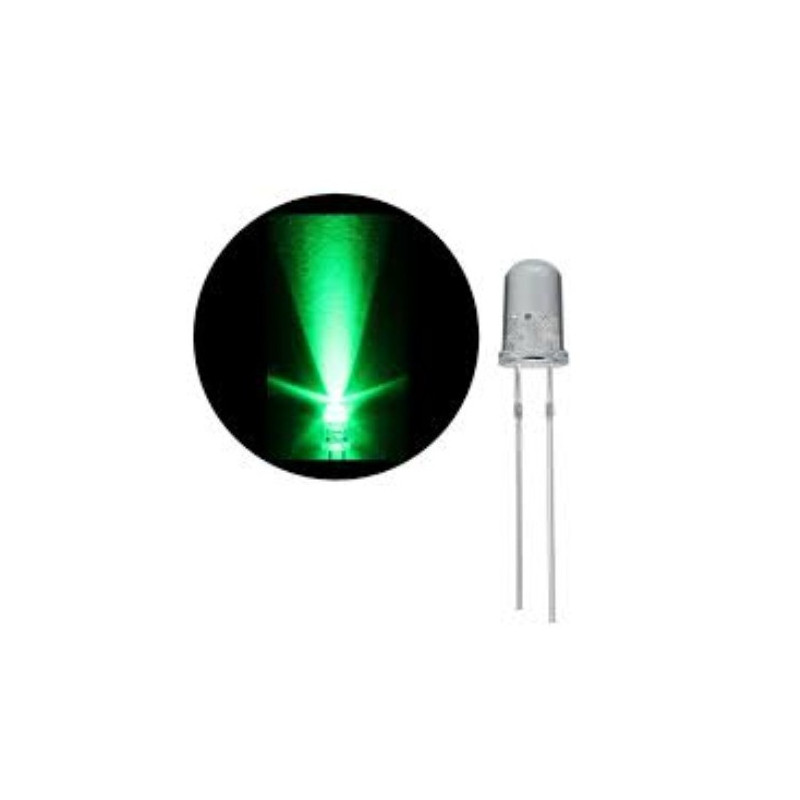Leds Ultra-Brillantes de Lente Transparente Redondo 5mm. (9 Colores Diferentes)