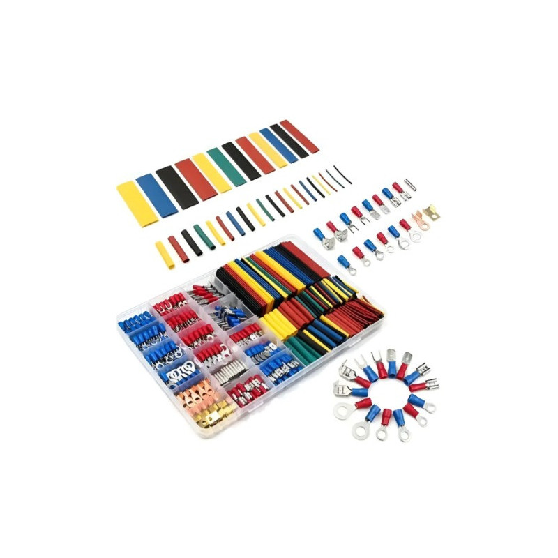 Kit Terminales para cables Eléctricos+Mangas Termocontráctiles