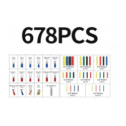 Kit Terminales para cables Eléctricos+Mangas Termocontráctiles