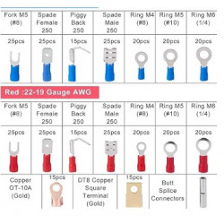 Kit Terminales para cables Eléctricos+Mangas Termocontráctiles