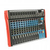 Mezcladora xtuga es1202 usb 12 canales colo rojo