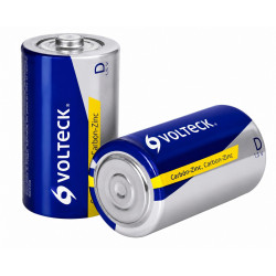 Pilas Tipo D Volteck Alcalina o Carbón Zinc