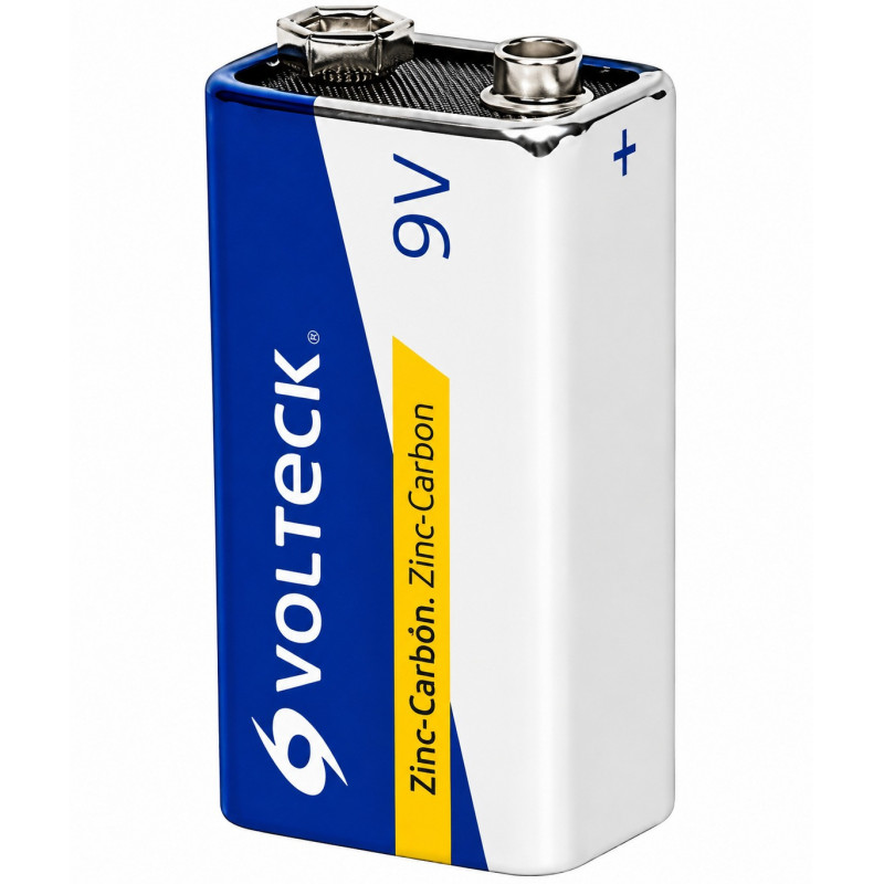 Pila 9V Volteck Alcalina o Carbon Zinc