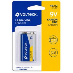 Pila 9V Volteck Alcalina o Carbon Zinc