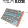 Mezcladora xtuga es1202 usb 12 canales colo rojo