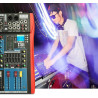 Mezcladora xtuga es1202 usb 12 canales colo rojo
