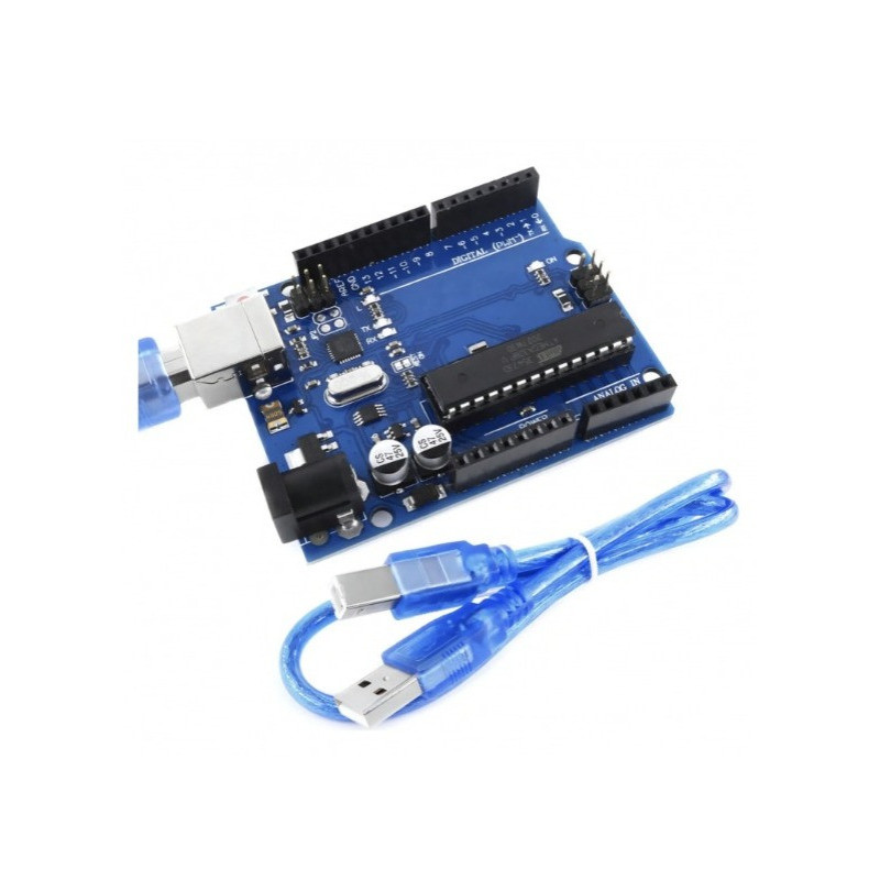Placa de Desarrollo Experimental Uno R3 DIP Italiano Genérico Con Su Cable USB