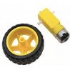 Motorreductor Tonka Con Llanta 65MM X 25MM Velocidad Media Tipo Recto Con Doble Eje 6v 1:48 120RPM 4.5kg/cm