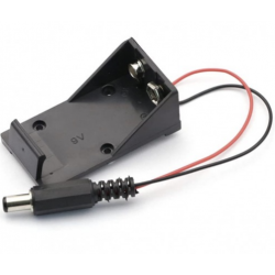 Porta Pila 9V Con Plug 2.1mm x 5.5mm