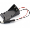 Porta Pila 9V Con Plug 2.1mm x 5.5mm