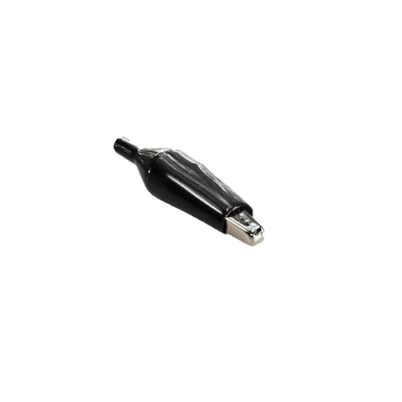 Conector De Prueba Tipo Caimán Para Armar 28mm Color Negro