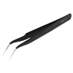 Pinza De Alta Precisión Con Punta Curva Antiestática ESD-15