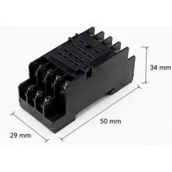 Relevadores Tipo Industrial con Base  12V / 24V / 110V / 220V