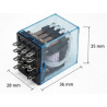 Relevadores Tipo Industrial con Base  12V / 24V / 110V / 220V