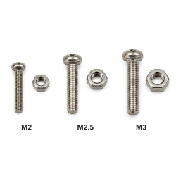 Tornillo con Tuerca M2 / M2.5 / M3