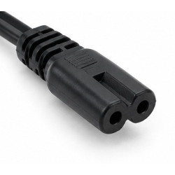 Cable de Alimentación Bipolar 18AWG con Conector Hembra – NISPT-2 300V 105°C