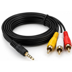 Cable AV 3 RCA a Plug 3.5 mm 1.5 m – Audio y Video